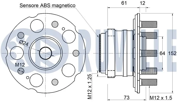 Kit de roulements de roue RUVILLE 221920