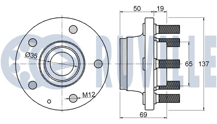 Kit de roulements de roue RUVILLE 220255