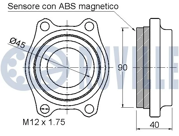 Kit de roulements de roue RUVILLE 221476