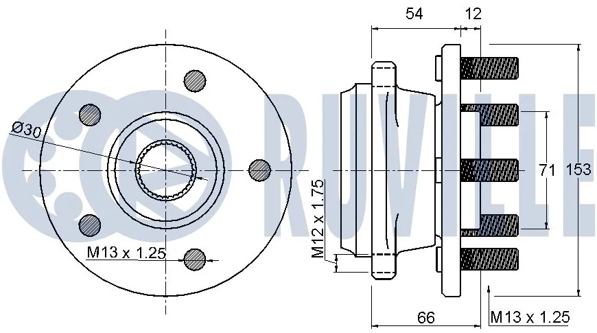 Kit de roulements de roue RUVILLE 221473