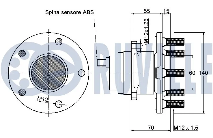 Kit de roulements de roue RUVILLE 221623