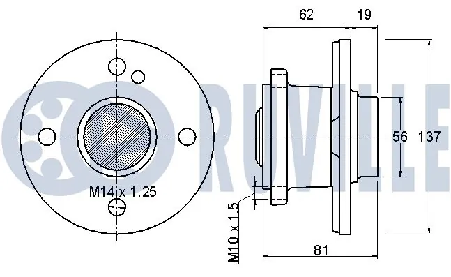 Kit de roulements de roue RUVILLE 221371