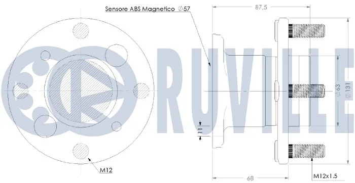 Kit de roulements de roue RUVILLE 221838