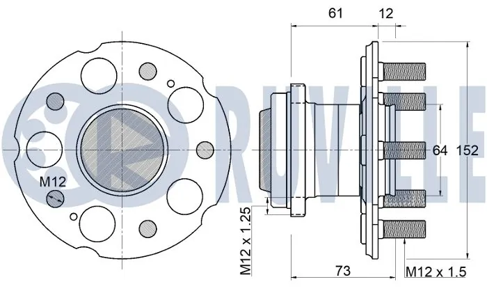 Kit de roulements de roue RUVILLE 221917