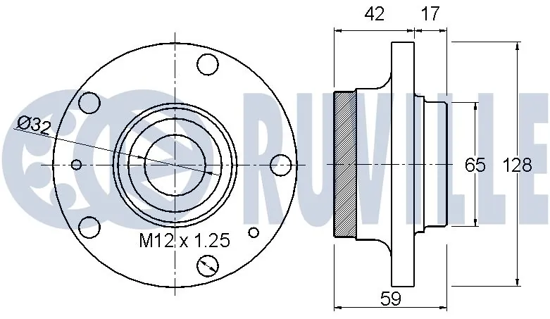 Kit de roulements de roue RUVILLE 220301