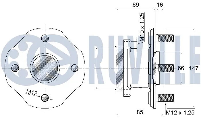 Kit de roulements de roue RUVILLE 221902