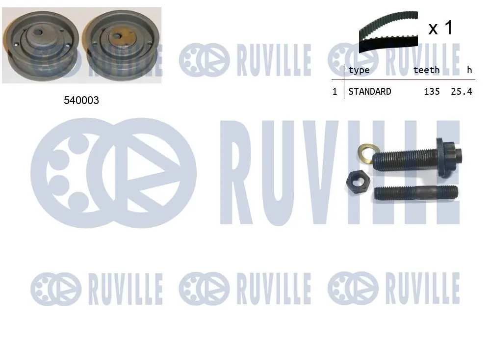 Kit de courroie crantée RUVILLE 550071