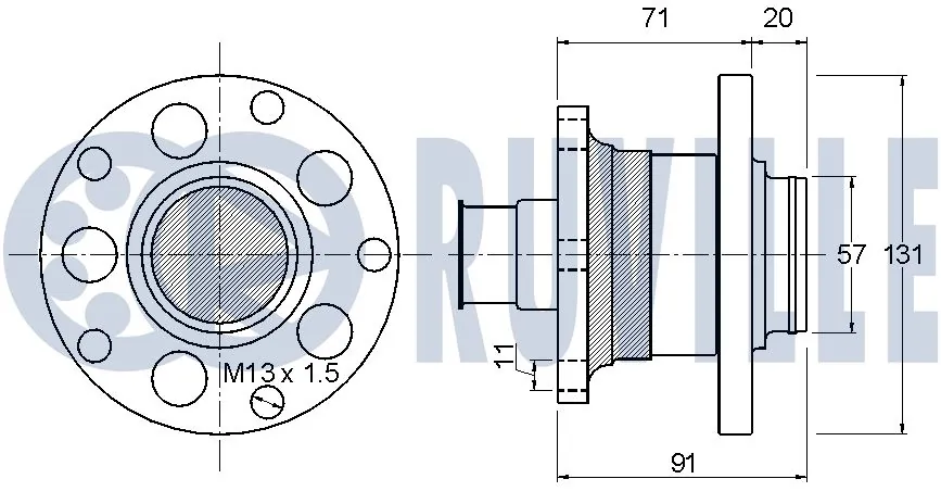 Kit de roulements de roue RUVILLE 220724