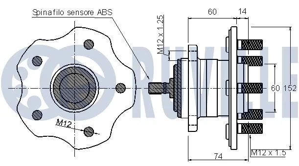 Kit de roulements de roue RUVILLE 221337