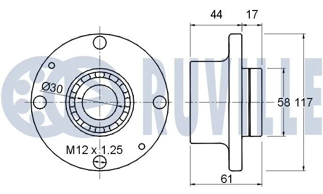 Kit de roulements de roue RUVILLE 220329