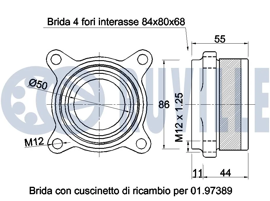 Kit de roulements de roue RUVILLE 221524