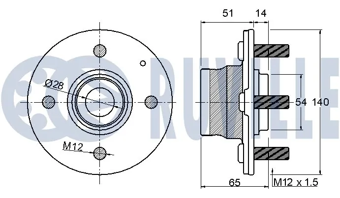 Kit de roulements de roue RUVILLE 221062