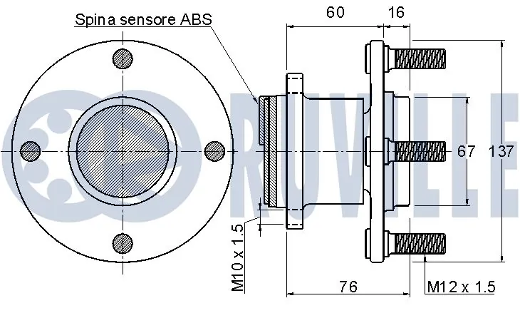 Kit de roulements de roue RUVILLE 221201