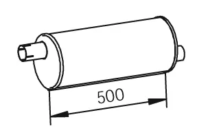 Silencieux central DINEX 62307