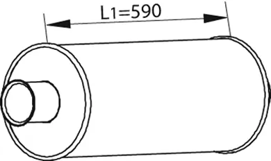Pot de détente/silencieux arrière DINEX 68331