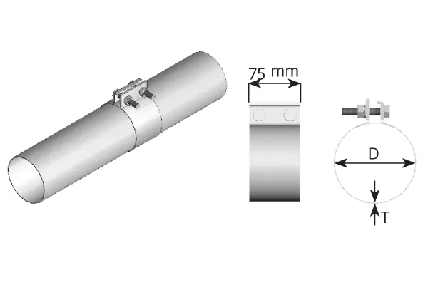Pièce de serrage, échappement DINEX 99428