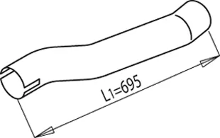 Tuyau d''échappement DINEX 68247