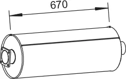 Pot de détente/silencieux arrière DINEX 62310