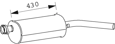 Silencieux arrière DINEX 66372