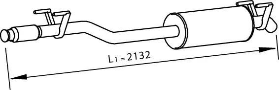 Silencieux central DINEX 74307