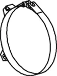 Anneau de fixation, silencieux DINEX 80989