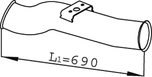 Tuyau d'échappement DINEX 68265