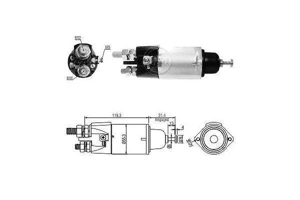 ERA ZM3898 — Реле втягуюче стартера