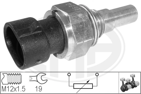 ERA 330107 — Датчик температури охолоджуючої рідини Chevrolet, Daewoo (вир-во ERA)