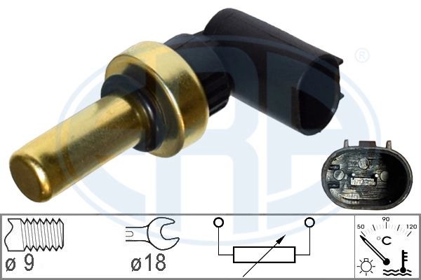 ERA 330757 — Датчик температури охолоджувальної рідини Opel (вир-во ERA)
