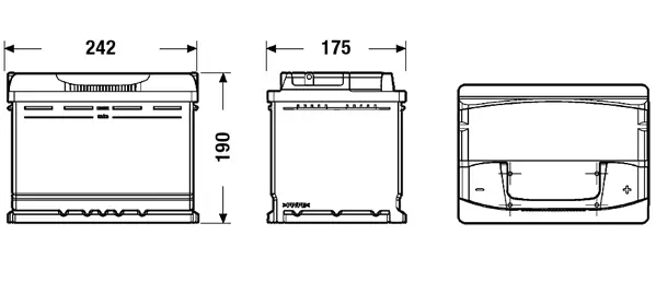 EXIDE EA640 — Акумулятор 64Ah-12v Exide PREMIUM (242х175х190), R, EN640