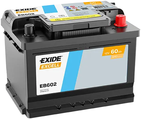 EXIDE EB602 — Акумулятор 60Ah-12v Exide EXCELL(242х175х175),R,EN540