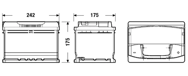 EXIDE EA612 — Акумулятор 61Ah-12v Exide PREMIUM (242х175х175), R, EN600