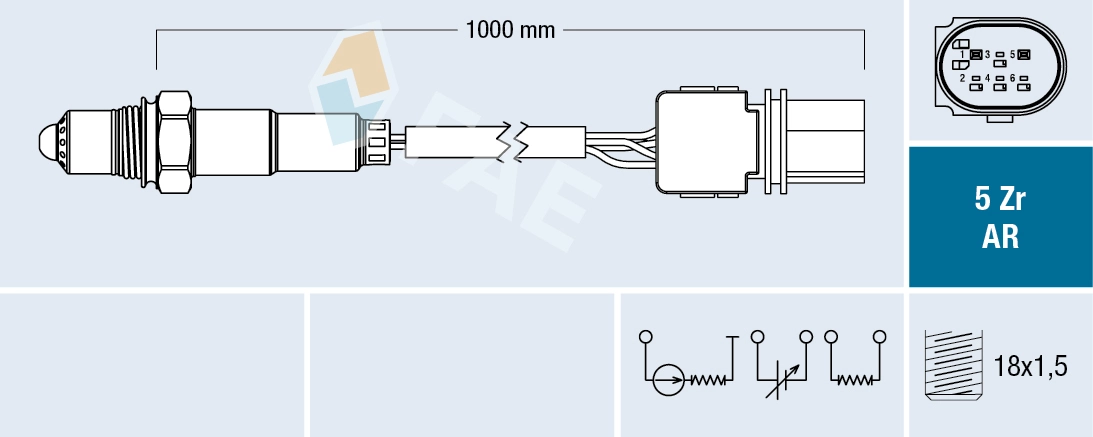 Sonde lambda FAE 75116