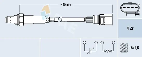 Sonde lambda FAE 77198