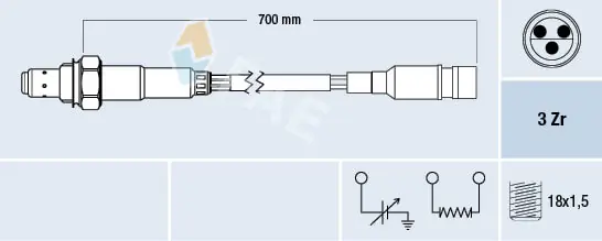 Sonde lambda FAE 77199