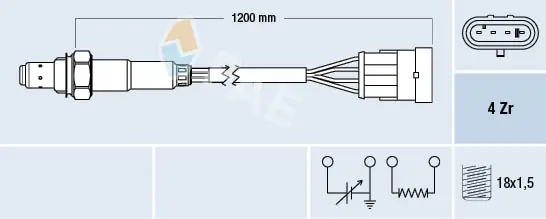Sonde lambda FAE 77221
