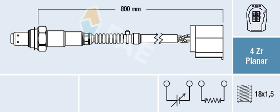 Sonde lambda FAE 77758