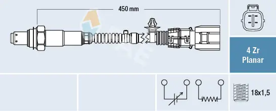 Sonde lambda FAE 77490