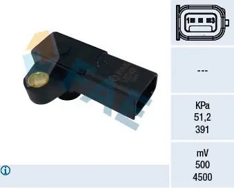 Capteur, pression du tuyau d'admission FAE 15248