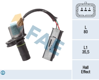 Capteur d'angle, vilebrequin FAE 79465