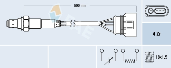 Sonde lambda FAE 77779