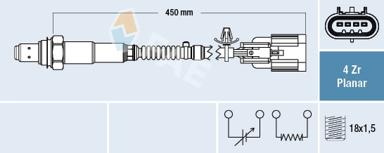 Sonde lambda FAE 77662