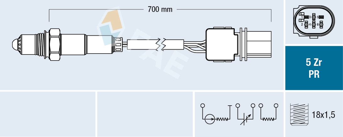 Sonde lambda FAE 75099