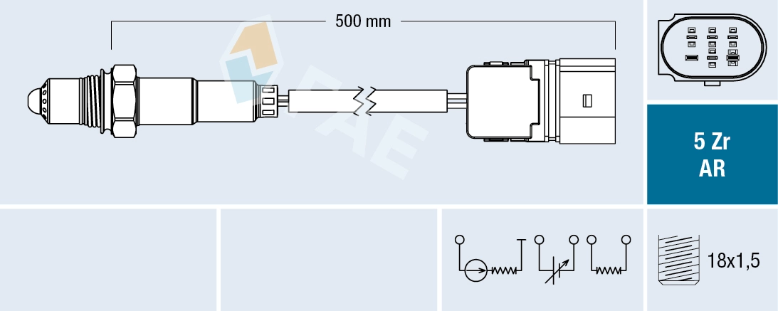 Sonde lambda FAE 75107