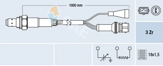 Sonde lambda FAE 77107