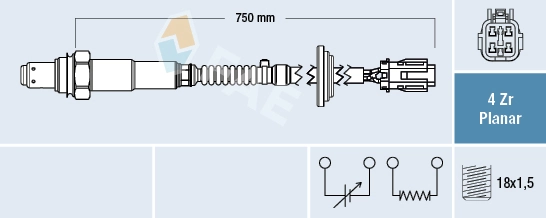 Sonde lambda FAE 77666