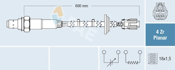 Sonde lambda FAE 77701