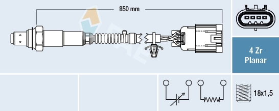 Sonde lambda FAE 77668