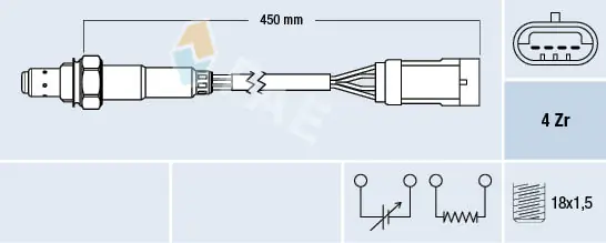 Sonde lambda FAE 77207