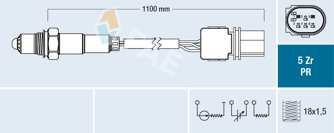Sonde lambda FAE 75117